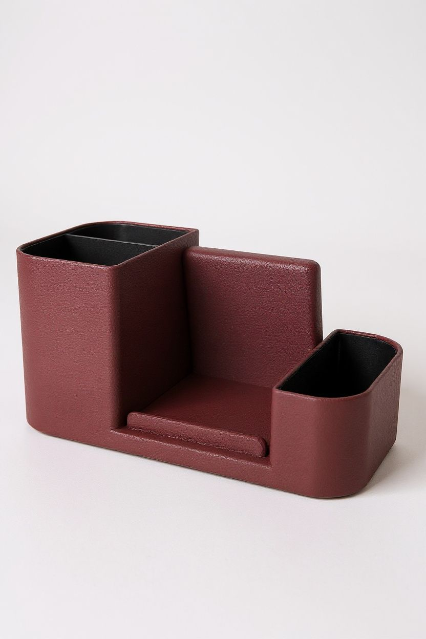 Organiseur de bureau bicolore – Design texturé