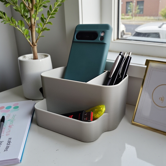 Organisateur de bureau courbé simple et stylé - vue 1