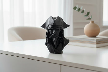 Sculpture « Buste de Pirate Low Poly » - vue 1