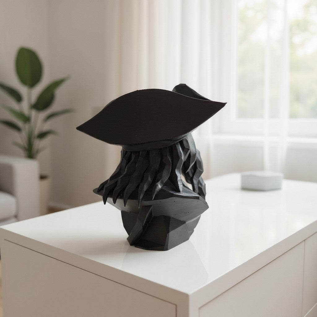 Sculpture « Buste de Pirate Low Poly » - vue 4
