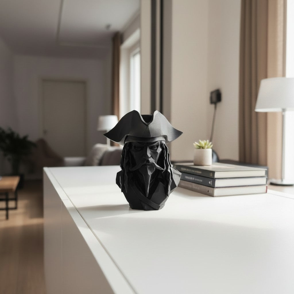 Sculpture « Buste de Pirate Low Poly » - vue 2