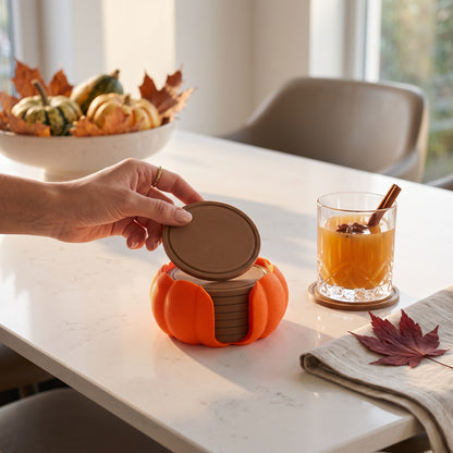 Set de sous-verres « Citrouille » personnalisables - vue 2
