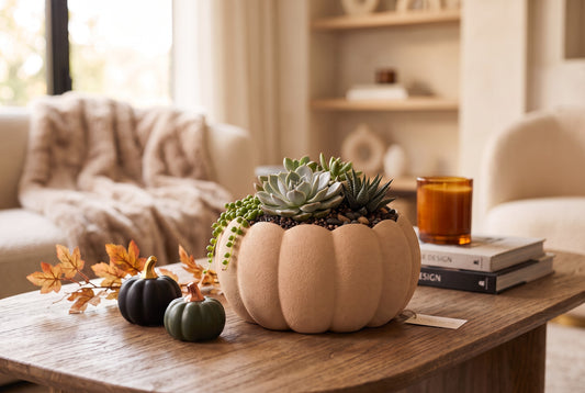 Adorable jardinière « Citrouille » d'automne - vue 1