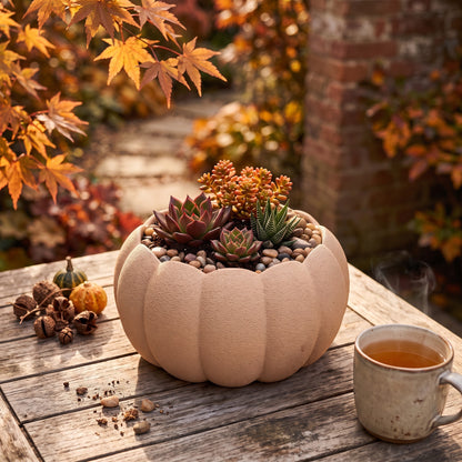 Adorable jardinière « Citrouille » d'automne - vue 3