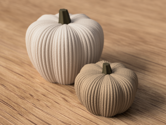 Citrouille décorative texturée – Déco minimaliste d'automne en impression 3D