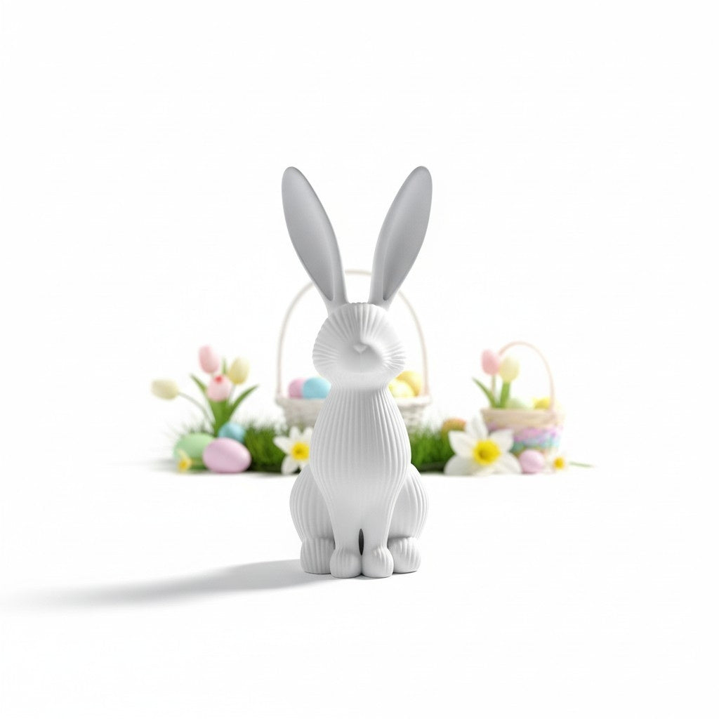 Lapin de Pâques côtelé moderne - vue 3