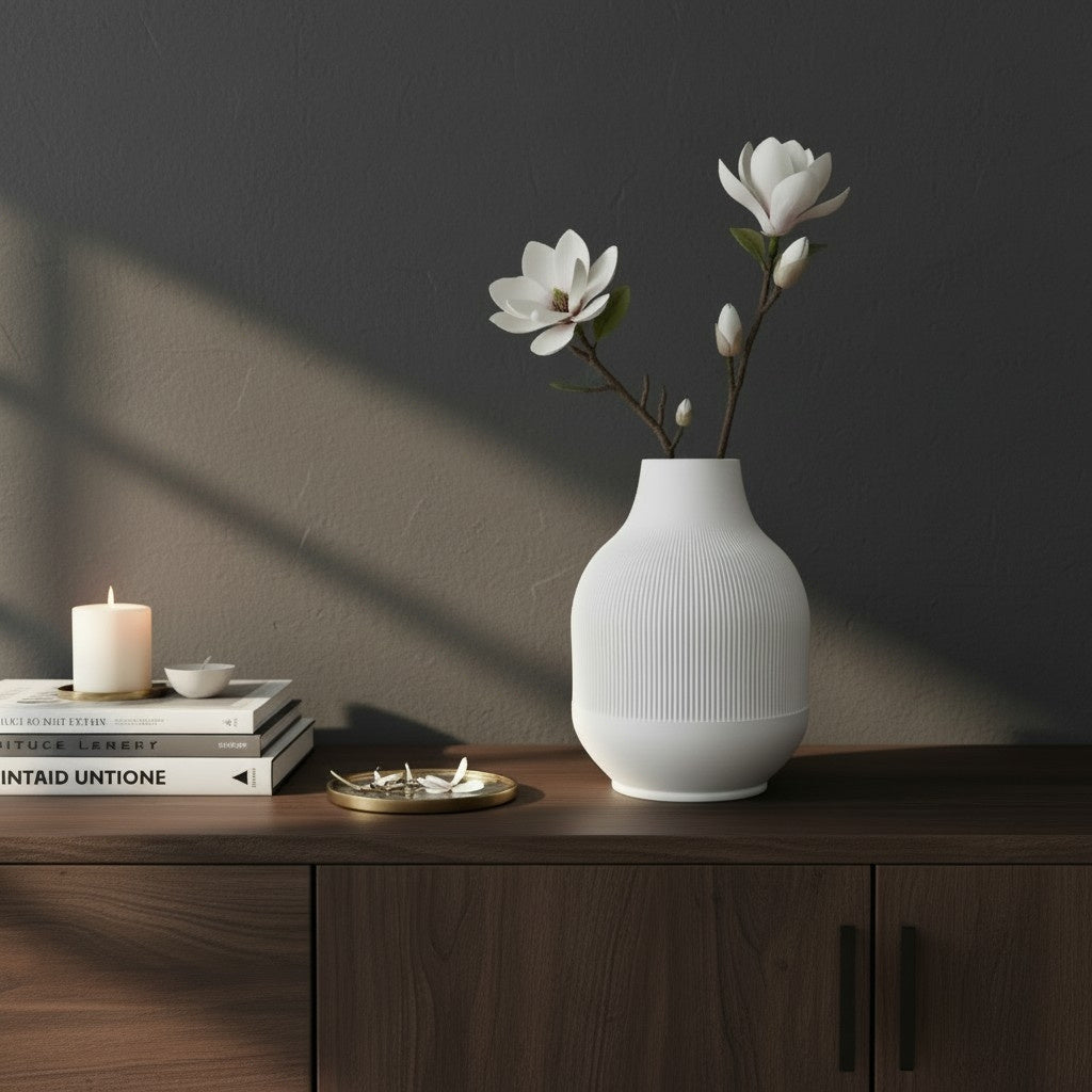 Vase moderne à côtes dégressives - vue 4