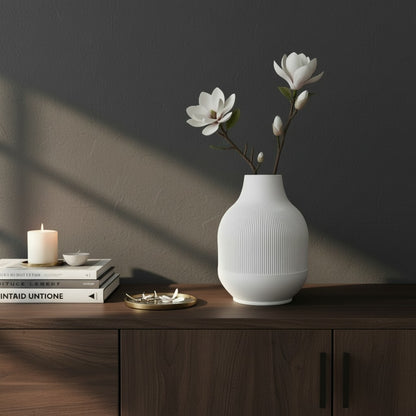 Vase moderne à côtes dégressives - vue 4