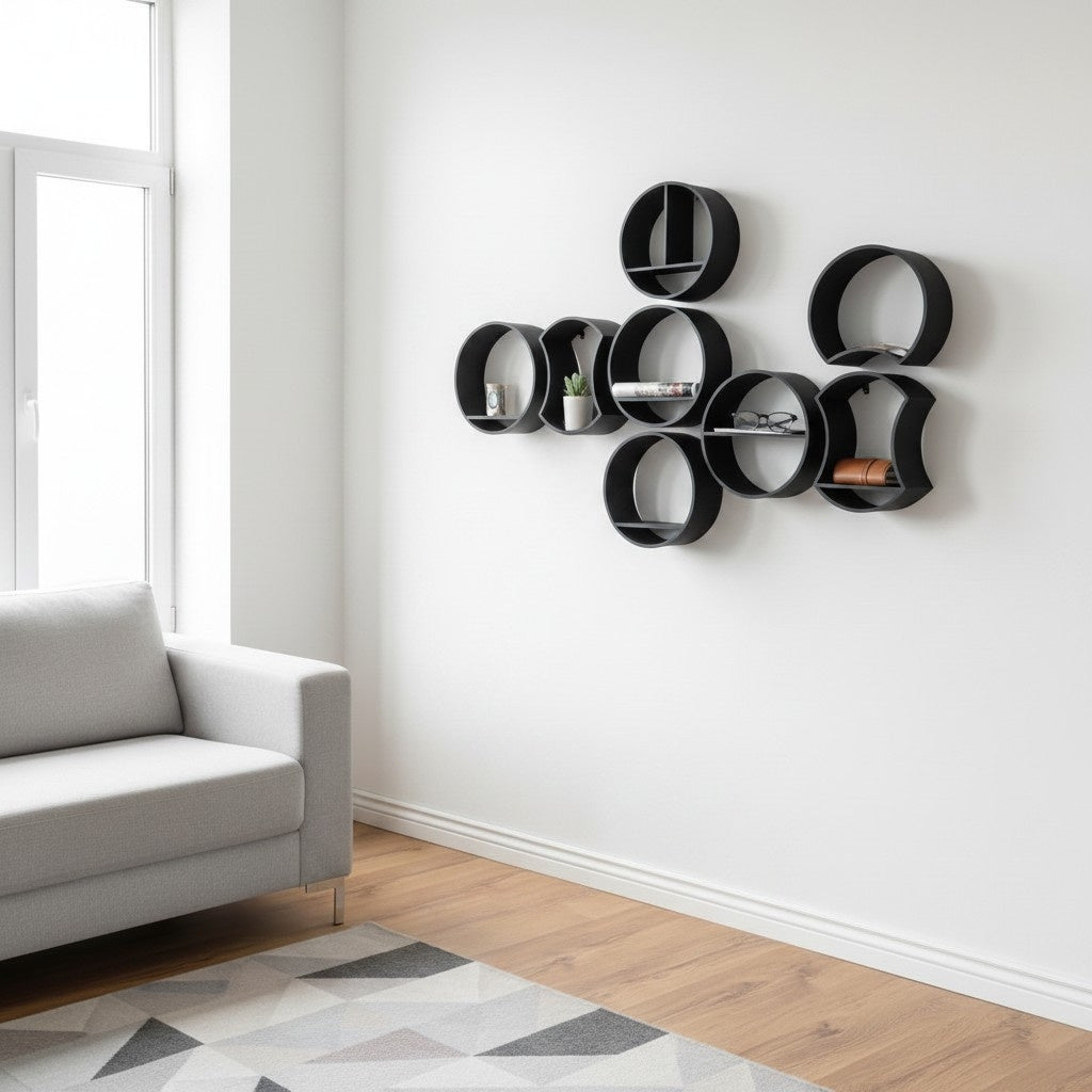 Système d'étagères rondes modulaires - vue 3