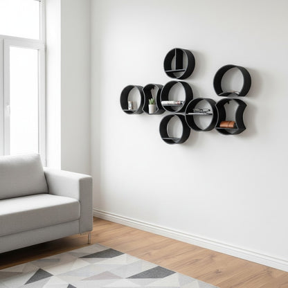 Système d'étagères rondes modulaires - vue 3