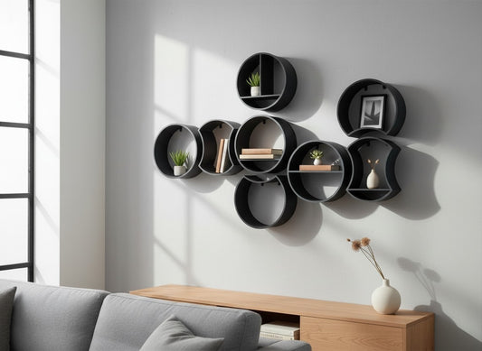 Système d'étagères rondes modulaires - vue 1