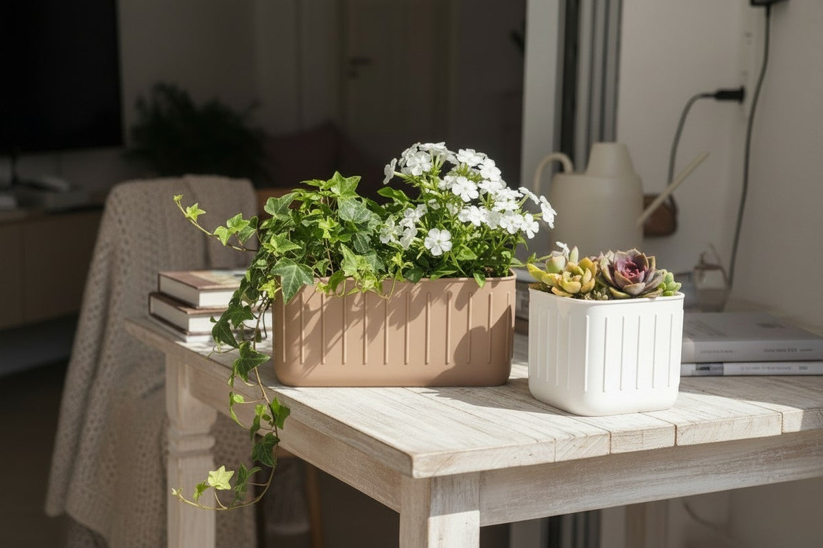 Duo de pots de fleurs scandinaves - vue 1