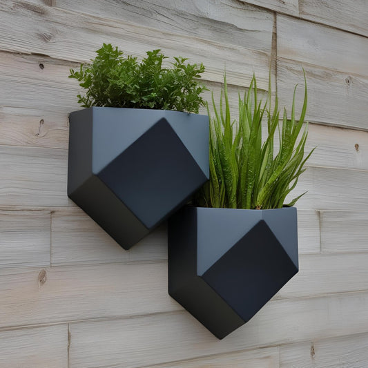 Jardinière murale low poly - vue 1