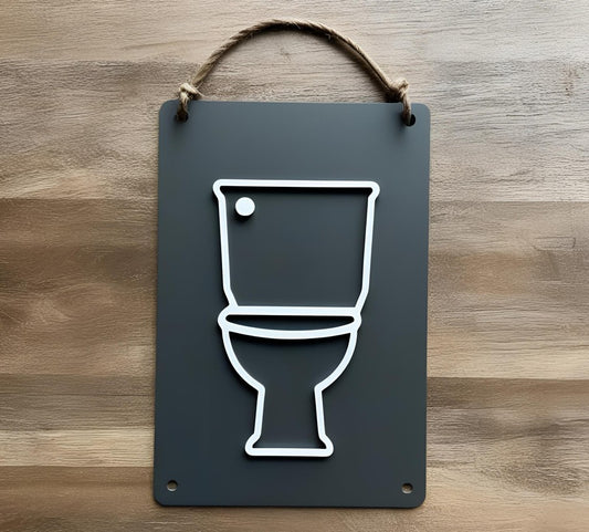 Panneau de porte toilettes design - vue 1