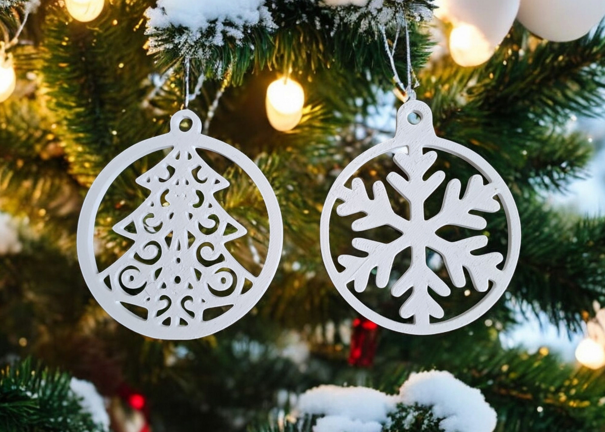 Set de 10 sapins décoratifs à suspendre - vue 1