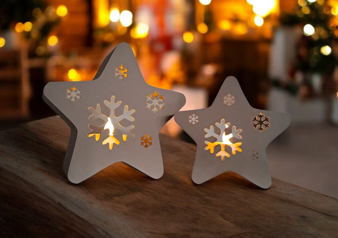 Étoile photophore LED « Twinkle Snowflakes » - vue 1