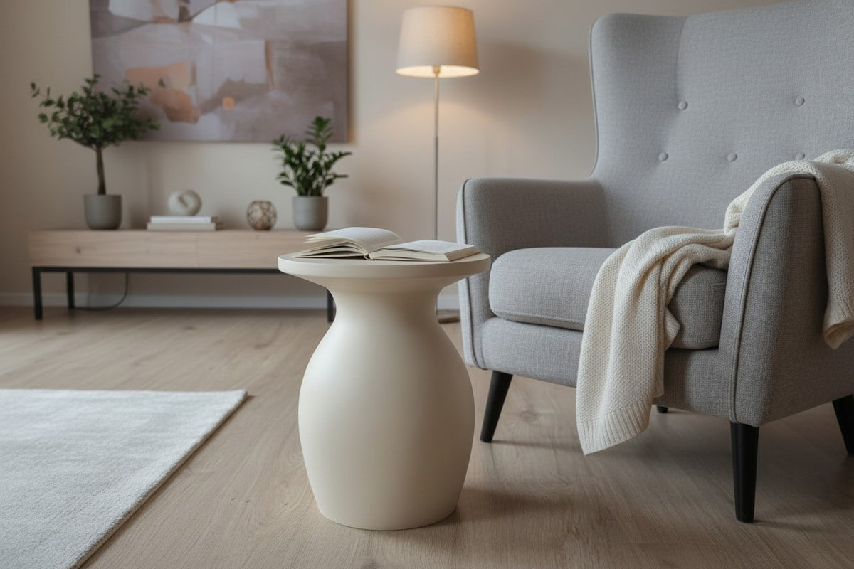 Table d'appoint moderne à double fonction - vue 1