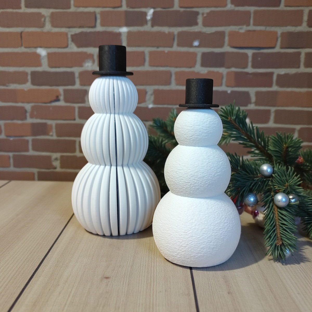 Set de bonhommes de neige minimalistes - vue 2