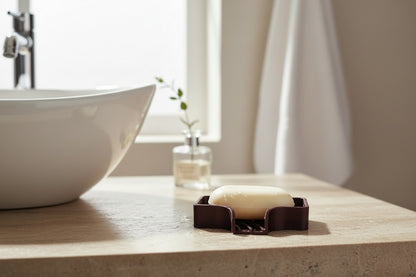 Porte-savon courbé avec évacuation - vue 3