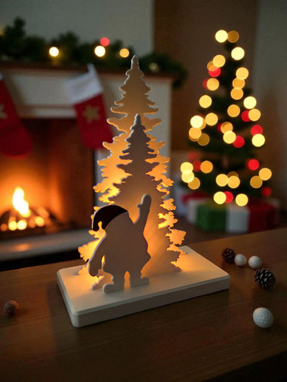 Décoration de Noël sapin et Père Noël – Élégance hivernale