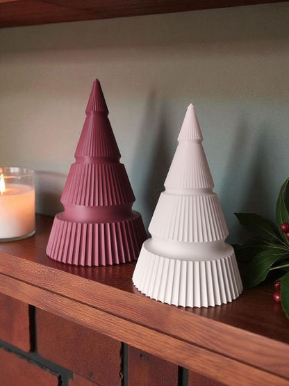 Duo de sapins de Noël côtelés minimalistes - vue 3