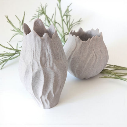 Duo de vases texturés