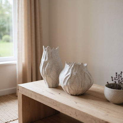 Duo de vases texturés