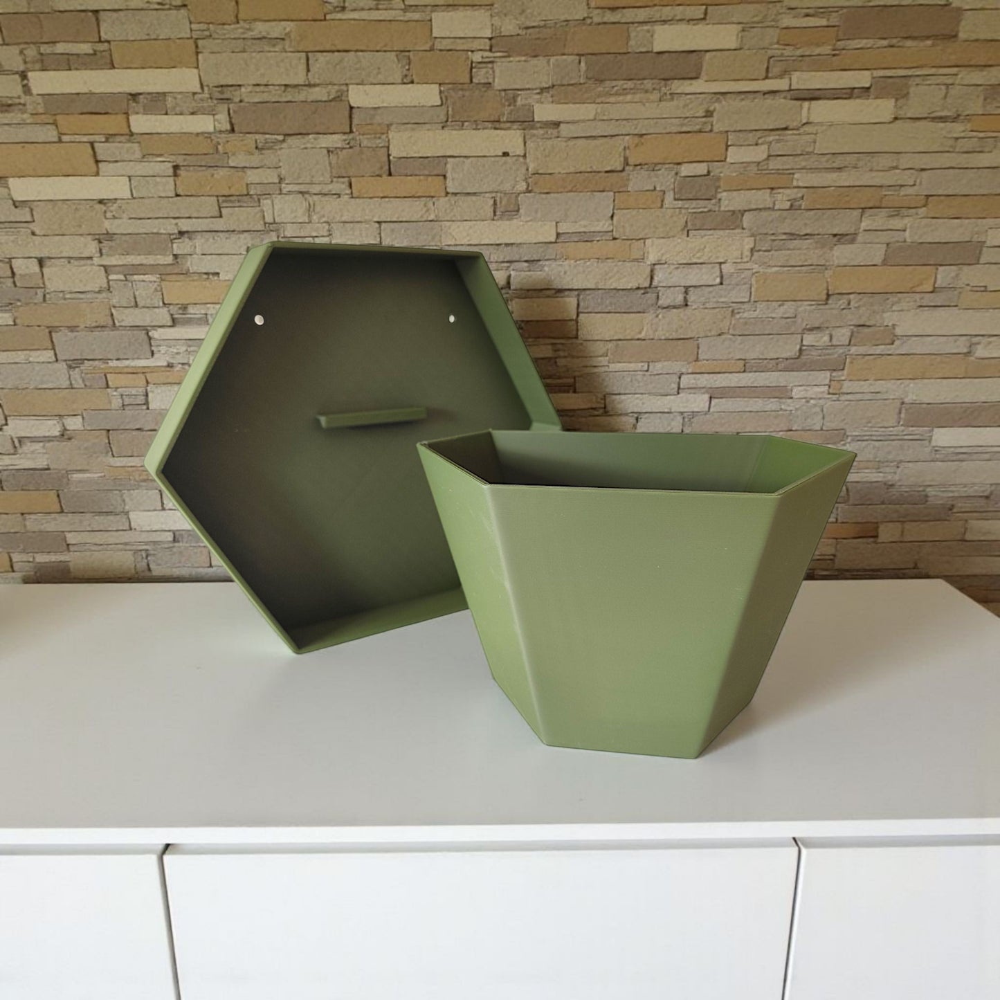 Pot mural hexagonal moderne