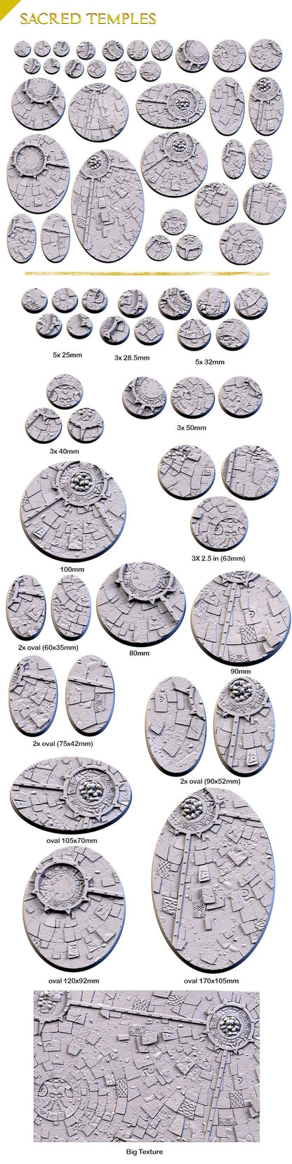 Bases/Socles "Temple Sacré"