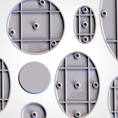 Bases/Socles vierges ronds/ovales