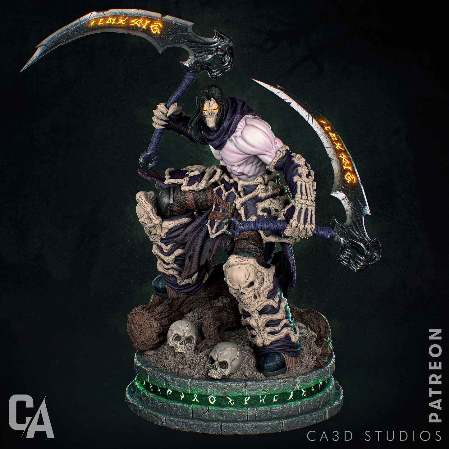 Statue Death – figurine 3D du Cavalier de Darksiders