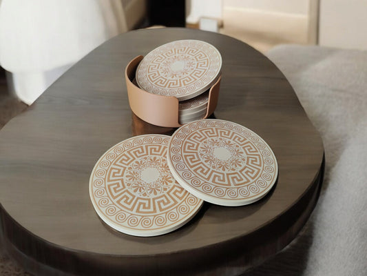 Sous-verres décoratifs avec support "Mediterranea"