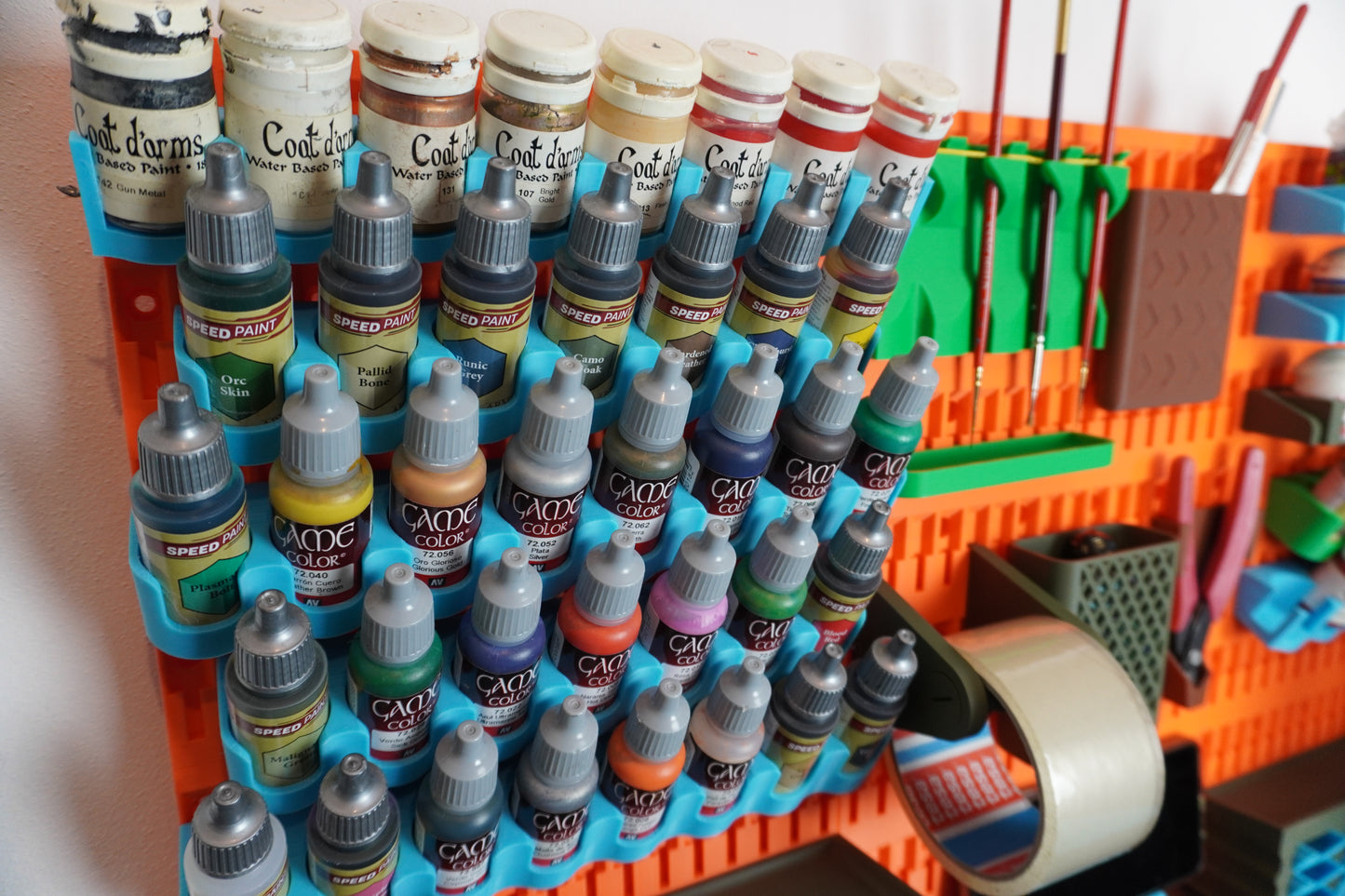 Support pour pots de peinture – Compatible IKEA Skådis (4 ou 6 pots)