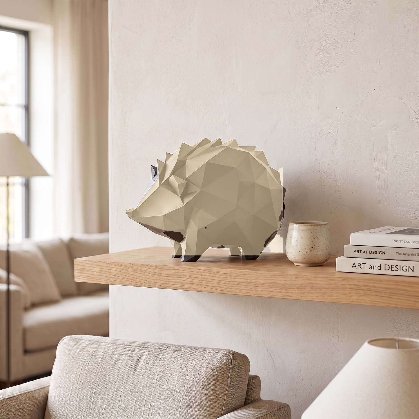Hérisson low poly – Sculpture géométrique en impression 3D
