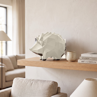 Hérisson low poly – Sculpture géométrique en impression 3D