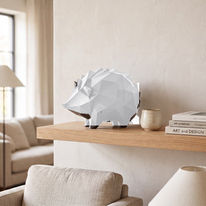 Hérisson low poly – Sculpture géométrique en impression 3D