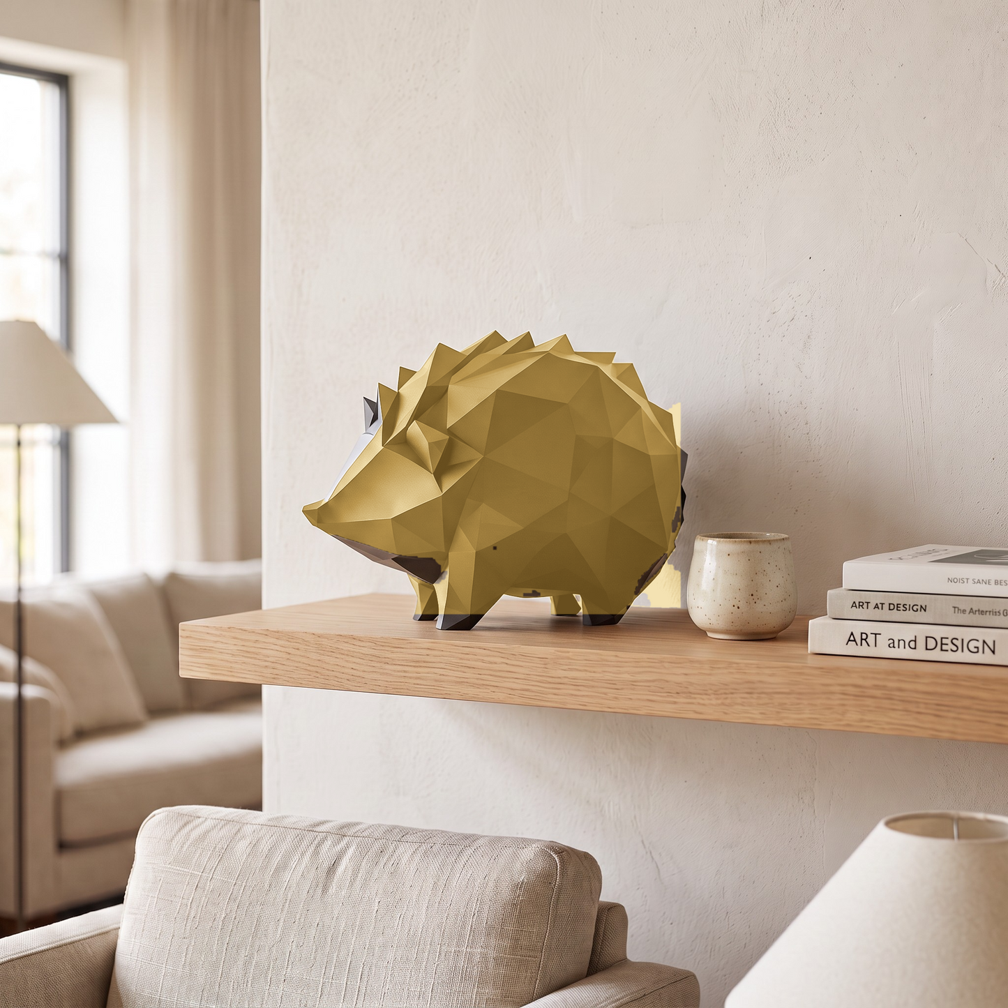 Hérisson low poly – Sculpture géométrique en impression 3D