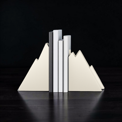 Serre-livres montagnes – Duo minimaliste en impression 3D